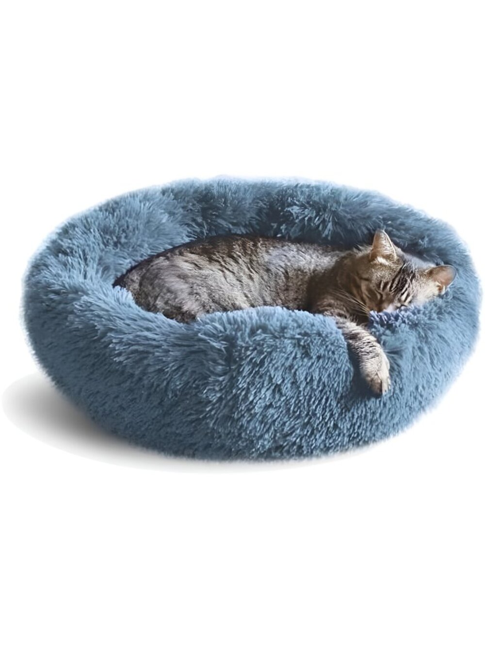 Cat Beds for Indoor Cats Washable, Orthopedic Soft Fluffy Round Calming Pet Bed